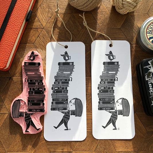 A pile of adventures - handmade bookmark